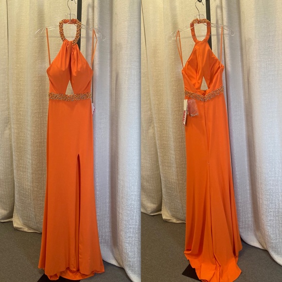 MoriLee Form Fitting Jersey Hoco Dress - Picture 3 of 3